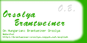 orsolya brantweiner business card